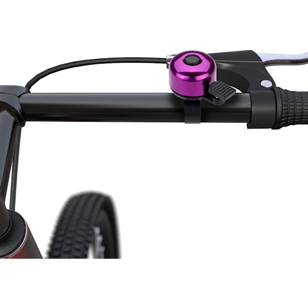 Cykelklocka i aluminium, lila och blå