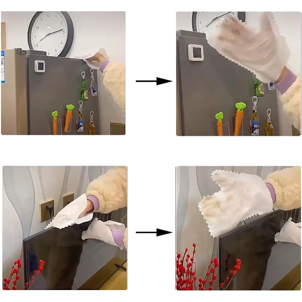 10 stk. Lazy Rag Handsker Rengøring Non-woven Anti-statisk Tastatur Cle