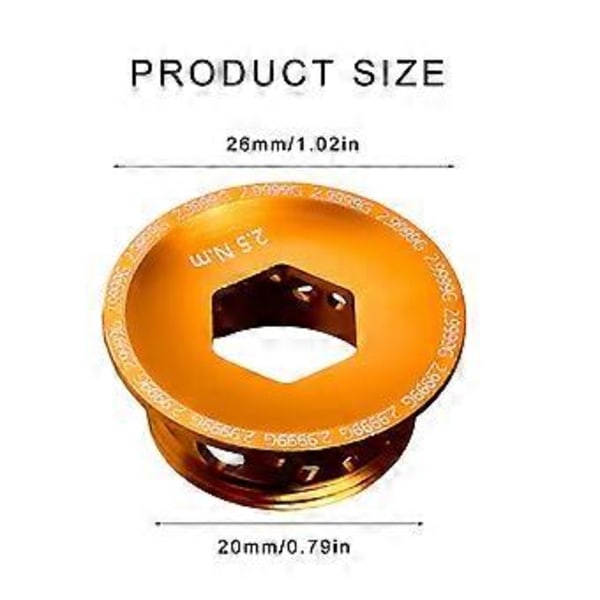 Vevbultar för landsvägscykel Standard Förspänningsbultar 20mm Aluminiumlegering Vevparti Skyddsskruvar Lätt att Installera Guld Gold