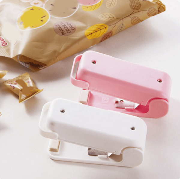 Rosa Mini Bag Sealer, Matbevarer for Oppbevaring av Korn, Kjeks og Snacks