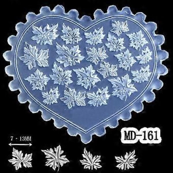 Praktisk silikon neglekunstform for å lage forskjellige design, lang brukstid og fleksibel, bærbar for enhver negleform MD148