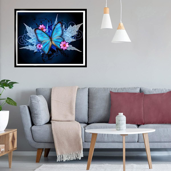 5D 30x40cm Timanttimaalaus Täysi Sarja Pora Vaahteranlehti Perhonen