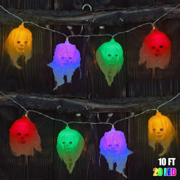 10 fod Halloween Skull String Light, Halloween Decoration String L