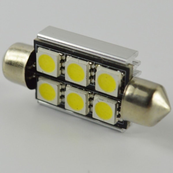 10-pack 36mm 5050 SMD 6 LED C5W Festoon-lampor för bilens innerbelysning