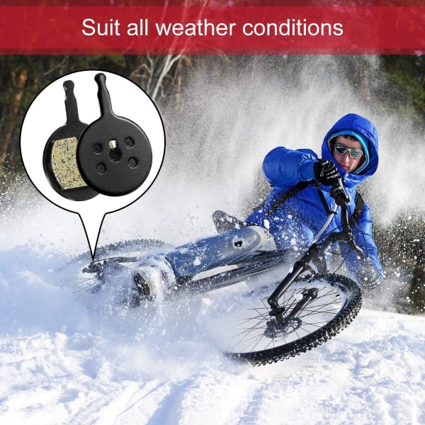 4 par cykelskivbromsbelägg som är kompatibla med Avid Mechanical BB5,