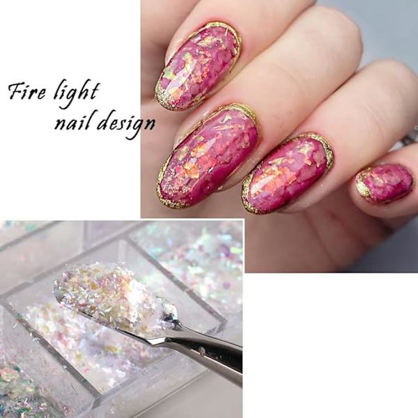 12 färger glitter nagelflingor holografisk nagelkonst dekoration