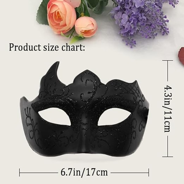Parmask för par - Venetianskt maskeradmask - Kvinna - Spetsmask