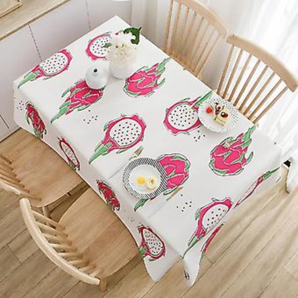 Bordsduk, polyester bordsduk, sommar Livfulla färger Mönster Tryckt Tvättbar Bordsduk, för Buffébord, Fester, Högtidsmiddag (78 tum)