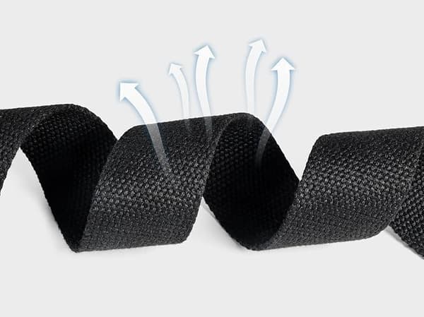 Canvasbälte för män och kvinnor med svart D-ring 1 1/2\" Bred Extra Lo
