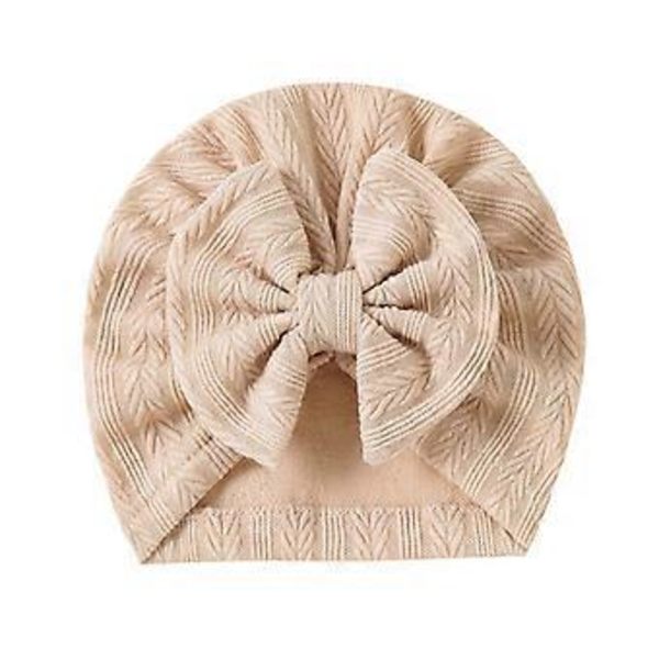 Stilfull Baby Bonnet Mjuk Elastisk Babyhatt Multifunktionell Bomullshuvudbonad Mjuk Hatt Utmärkt för Daglig Användning & Fotografering Khaki Khaki