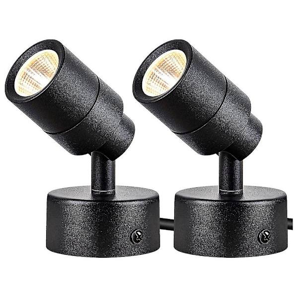 2 stk. LED-spotlights til indendørs brug, 3W op-lys til indendørs gulvspotlights