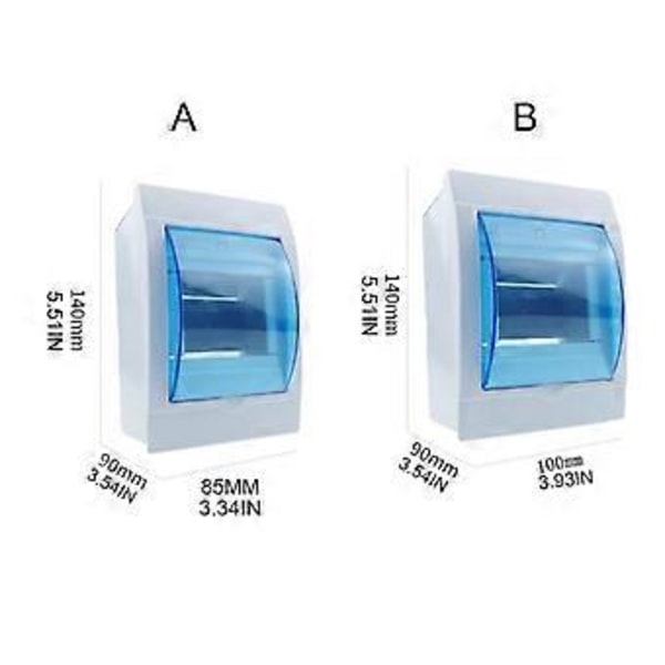 2-3/3-4 Vägs Plast Distributionsbox Transparent Lock Strömfördelning för Skyddsbox För Mini Strömbrytare 2-3 way