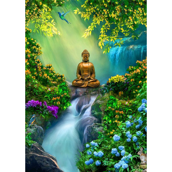 30x40cm 5D DIY Diamond Painting Full, Buddha Statue Series#K, DIY D