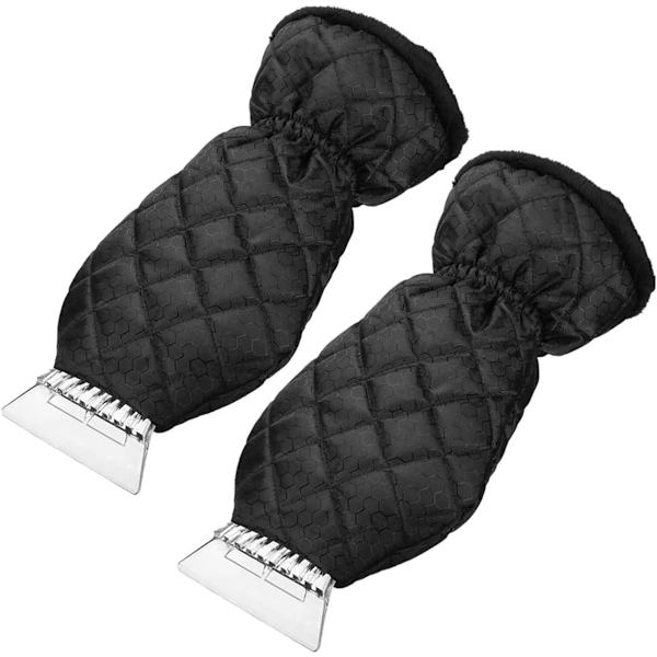 2 PAKKAUKSEN Jäänraapijat Käsineillä Lumiharja Vedenpitävä Vuorattu Käsine