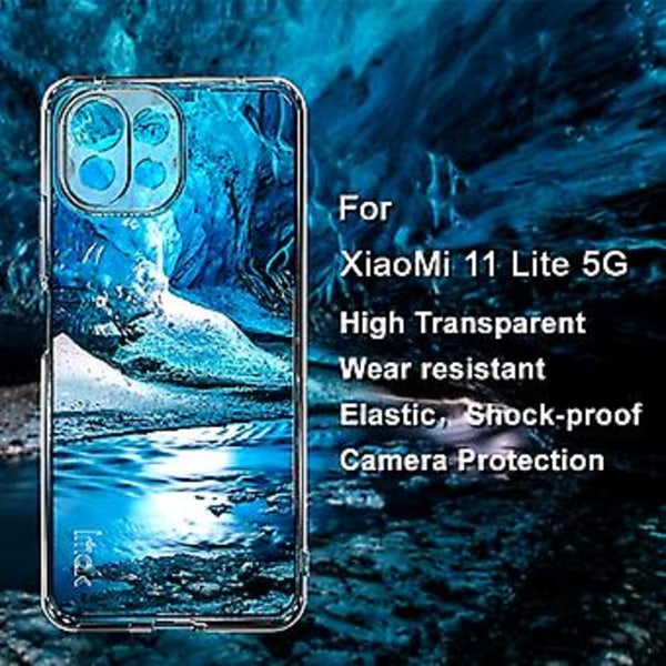 För Xiaomi Mi 11 Lite Litchi Textur PU Fodral För Xiaomi Mi 11 Lite Black