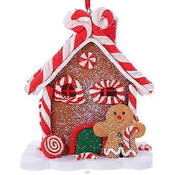 Julehytte Ornament Polymerleire Hus Anheng Juletre Anheng