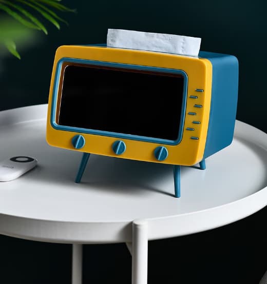 Pink Tissue Box TV Mobiltelefonholder Multifunktionel Desktop D