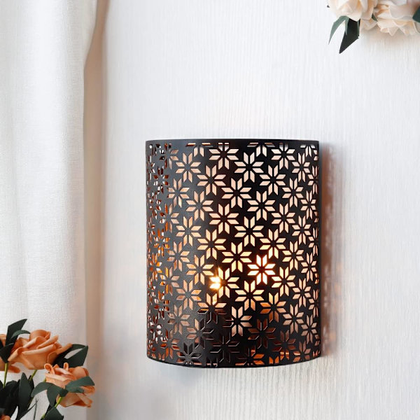 Batteridrevet lampe 20 cm H væglampe belysning metal rustik wal