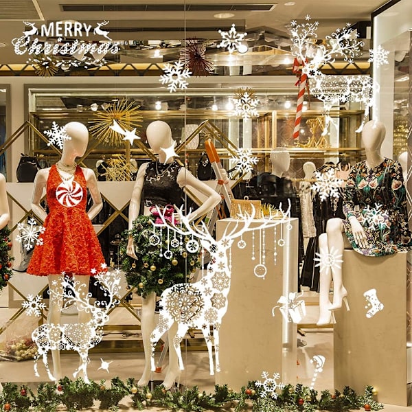 Mall Jule Vindu Klistremerke God Jul Elskelig Hjort Klistremerke a