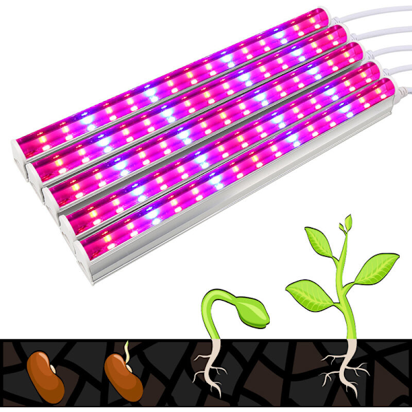 Plantelampe, Hagebrukdyrking Lampe Rød & Blå T5 Vokse LED G