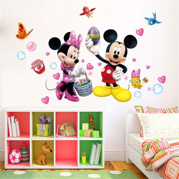 Disney Mickey Mouse Minnie-klistermærker til pigers værelse DE vægsoveværelse D