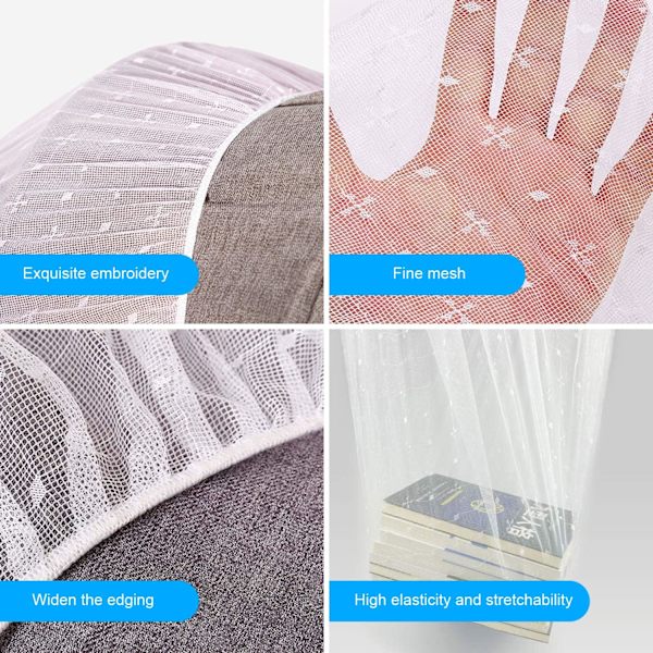 Hvit universell babymyggnetting for barnevogn, bærebag, paraply