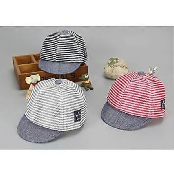 Basebollkeps för Barn Pojkar Flickor Småbarn Baby Casual Utomhus Sport Justerbar Hatt (Grå)
