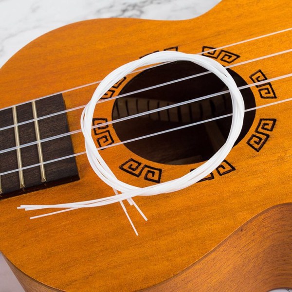3 set vita ukulelesträngar akustiska ukulelesträngar nylon ukul