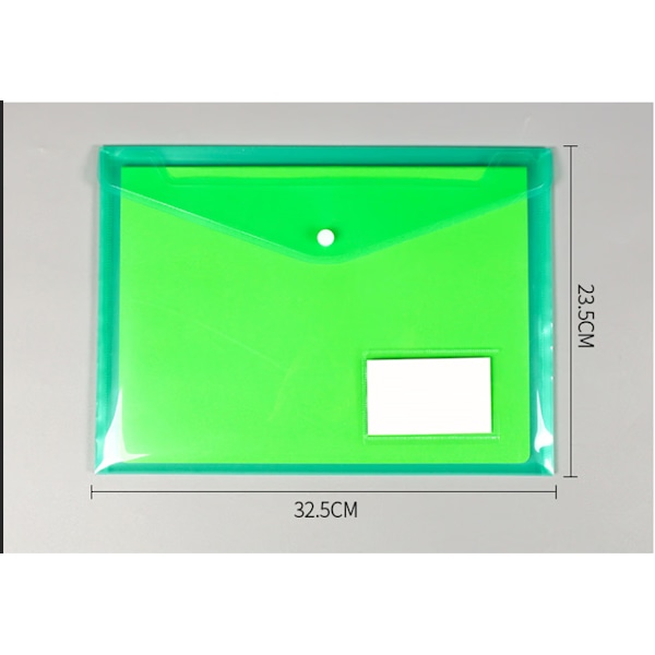 20-pack A4 Plastmapp (Grön) - Dokumentfickor - Tryckknapp