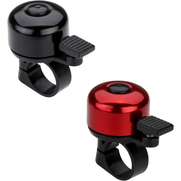 Svart + Röd Cykelklockor Aluminium Cykelklockor Bilklockor Mini Bil Be