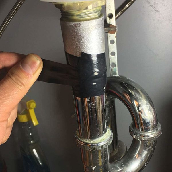 2 pak 1\"x5' Sort (0,5 mm tykkelse) Selv-Fusing Silikonbånd