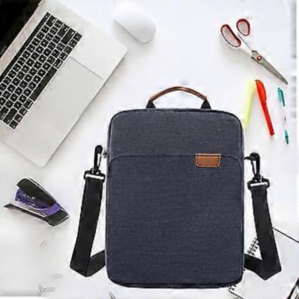 Nettbrettveske med berøringsskjerm, etui, crossbody-veske, ytre glidelåslomme for mindre gjenstander, organisert, slitesterk, støvtett håndveske (S Blå) S Blue
