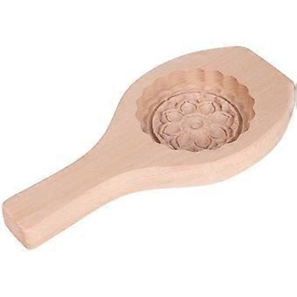 Nirvana Månkakform, Vackert Blomstermönster DIY Månkakform Trä Bakform Grön Böna Kaka Bakform för Midhöstfestivalen