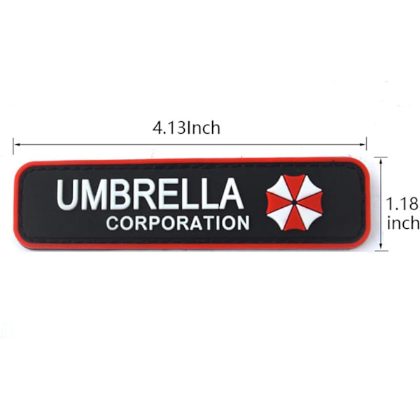 2 stk. Resident Evil Umbrella Corporation PVC Patch Badges Emblem