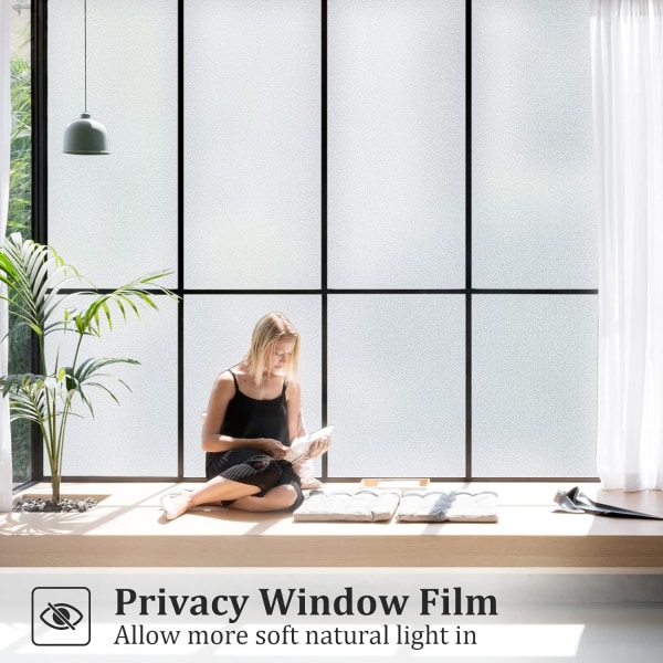 Frosted Window Film Privacy: Ugjennomsiktig vindusfilm for glassvindu