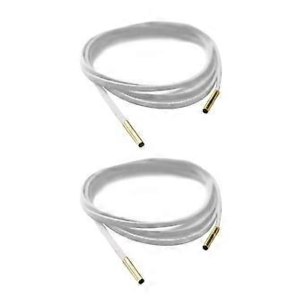 2 stk. Mote Langt Tau Halskjede Elegant Krage Choker Halskjede Semsket Sløyfe Halskjede Smykker for Kvinner Jenter White