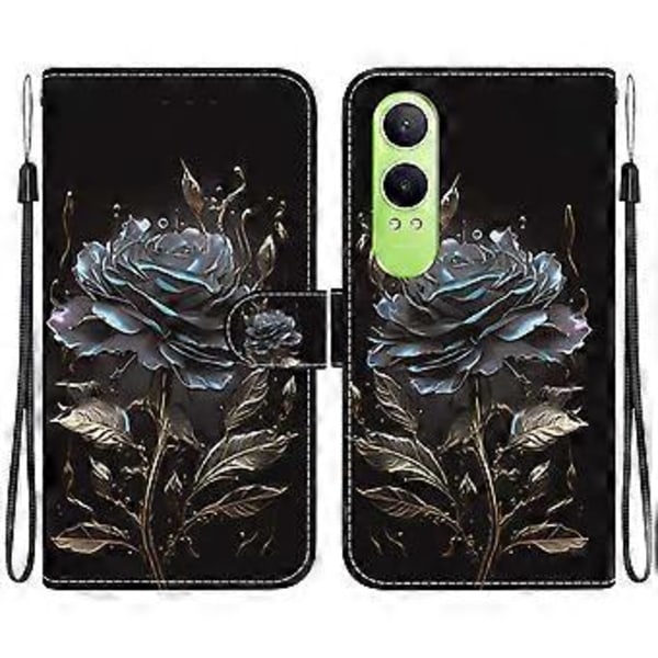 For OnePlus Nord CE4 Lite 5G Lommebok Telefondeksel Lær Flip Cover Mønstertrykk Style E
