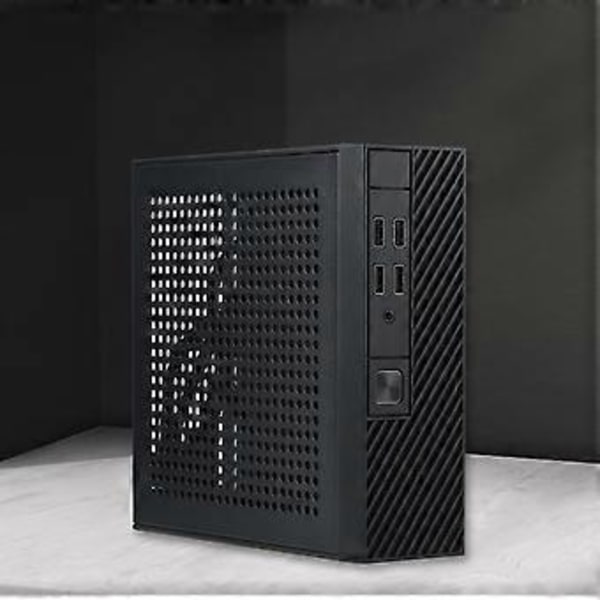 Teollisuuden ohjaus M10 Mini-ITX HTPC-kotelo Helppokäyttöinen PC-kotelo ITX-tietokonekotelo 4 USB-liitännällä toimisto- ja kotikäyttöön