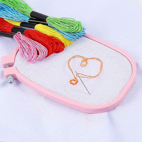 Kompatibel med 5 stk ABS Plast Broderirammer Sett Kvadratisk Hoo