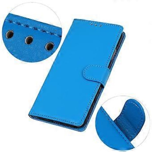 Plånboksfodral för Motorola Edge 60 Fusion 5G PU Läder Telefonskal Litchi Textur Blue