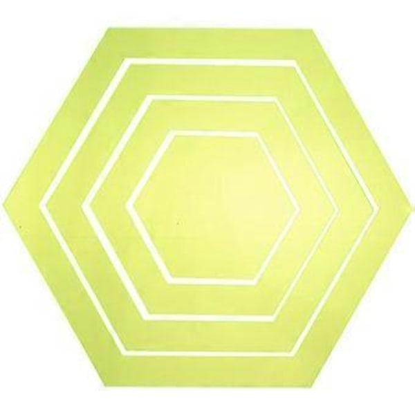 4 st Lapptäcks Linjal Klar Hexagon Skärlinjal Akryl Sömnadslinjal Sömnadstillbehör