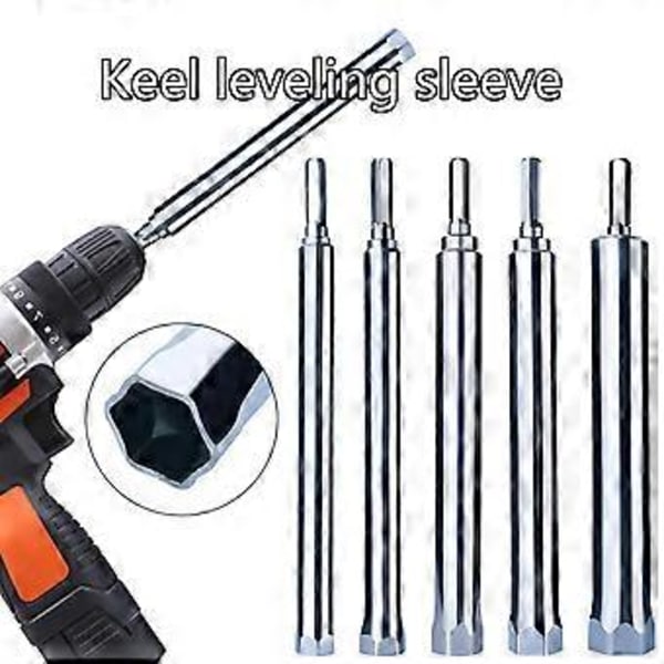 Korroosionkestävä katon tasoitusholkki 1/4\" kuusiokantaväännin mutterien nopeaan ja helppoon asennukseen 5 piece set
