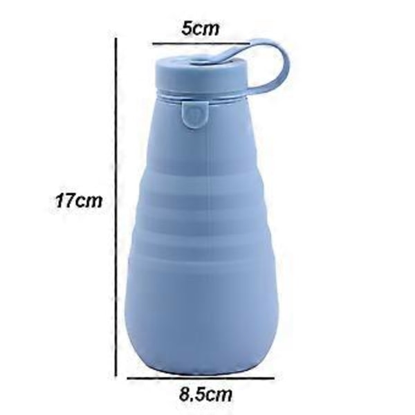 Uudelleenkäytettävä Ympäristöystävällinen Juomapullo, Hajuton BPA-vapaa Silikoni, Täydellinen Matkoille Urheiluun Kuntosalille, Leveäsuinen Muotoilu, Kestävä Kevyt, Lämpötila
