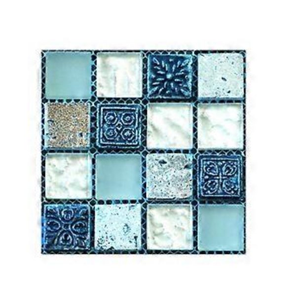 20 kpl Mosaiikki Seinäkoristelaatta Tarroja, Irrota ja Kiinnitä DIY Kodin Sisustus Taustalevy Leima Kuvio 10 x 10 cm Keittiöön ja Kylpyhuoneeseen, Livin
