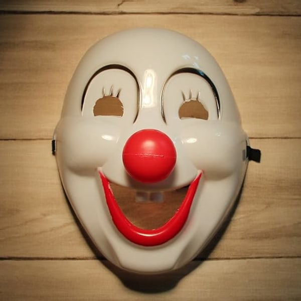 Mote-cosplaymaske for Halloween-maskerader og klovn