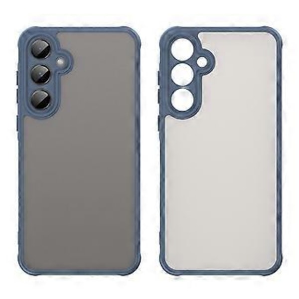 För Samsung Galaxy A55 5G Mobilskal Fallskydd Luftkuddar Frostat Genomskinligt PC+TPU Baksida Blue