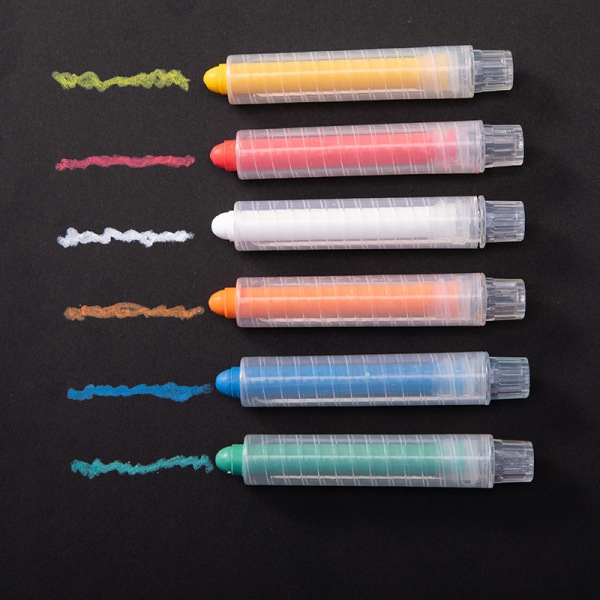 12-pack dammfria färgade kritpennor med kritahållare, Washa