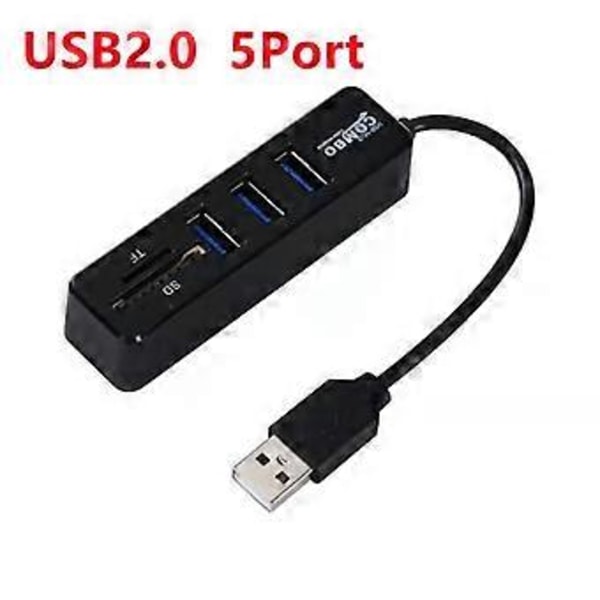 7 Portar USB3.0 USB HUB Ultra-Slim Data USB Splitter Laddning Multi USB Port Expander 05 USB2.0 5port