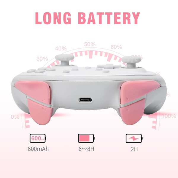 Katte-Controller kompatibel med Nintendo Switch Sød Trådløs Pro