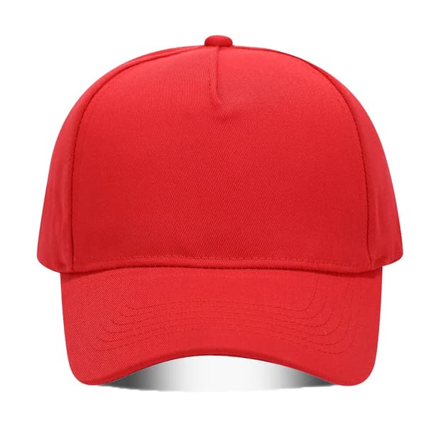 56-60cm Simpel Baseball Cap, Uden Tryk - Rød